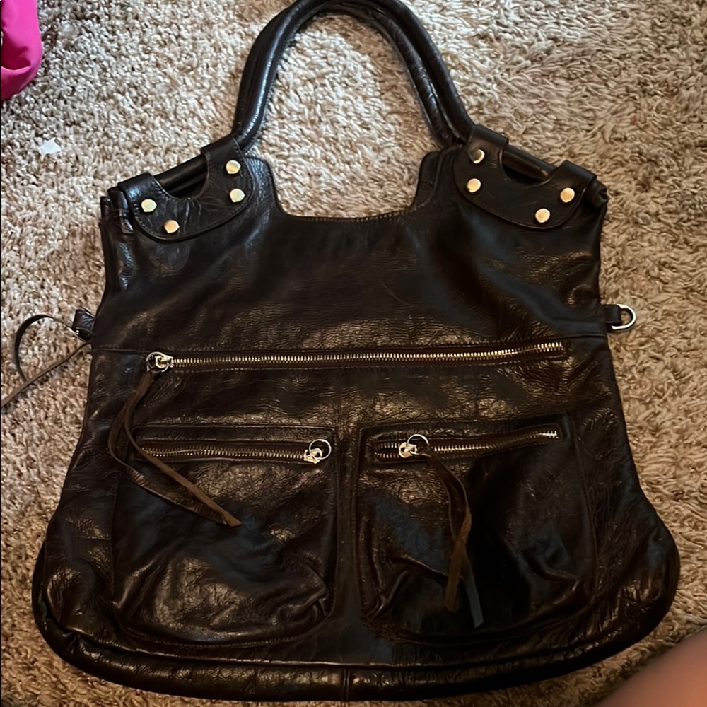 GG Collection Brown Shoulder Bag with Edgy Design 100 leather